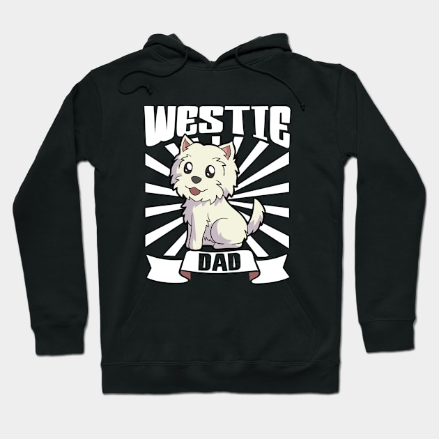 Westie Dad - West Highland Terrier Hoodie by Modern Medieval Design